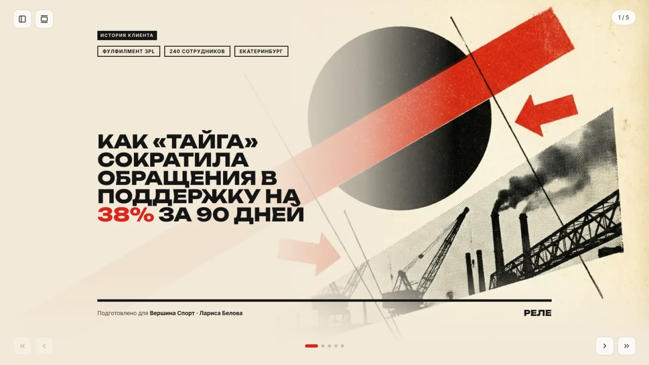 История клиента — кейс — Кейс успешного клиента с персональным расчётом экономии на цифрах адресата.